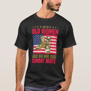 T-shirt Juste Une Vieille Femme Qui Portait Des Bottes De