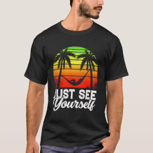 T-shirt Juste Voir Yousef Retraité Coucher De Soleil Palmi