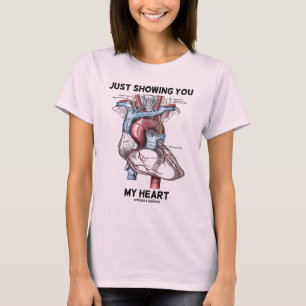 T-shirt Juste vous montrant mon coeur (coeur anatomique)