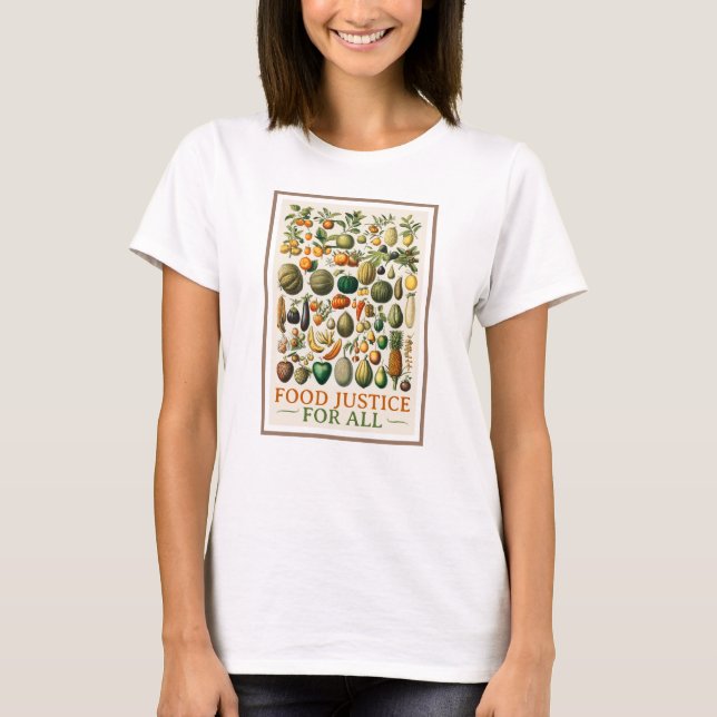 T-shirt Justice alimentaire ! Art vintage (Devant)