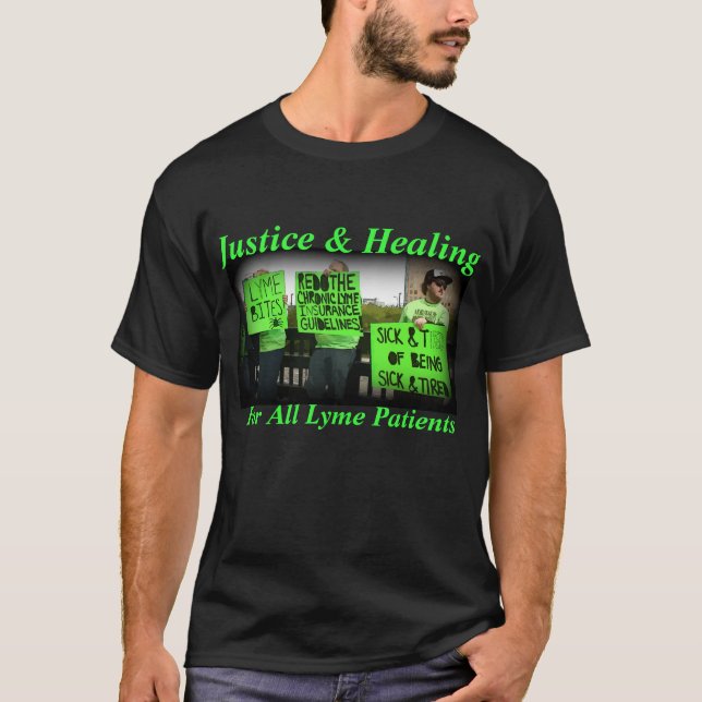 T-shirt Justice et guérison pour tous les patients de Lyme (Devant)