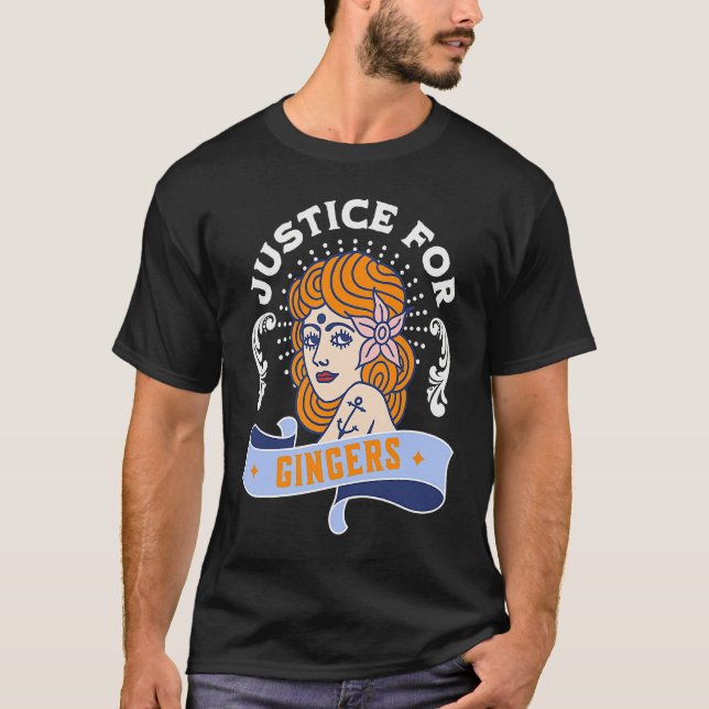 T-shirt Justice For Gingers  Redhead Pride (Devant)