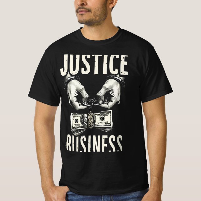 T-shirt Justice for Sale – Bold Social Commentary Tee (Devant)