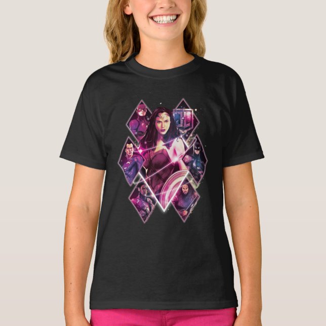 T-shirt Justice League | Diamond Galactic Group Panels (Devant)
