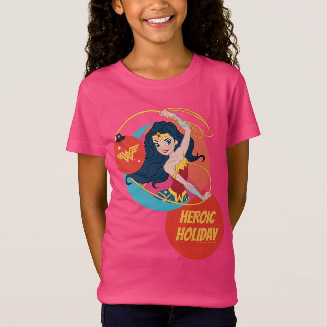 T-Shirt Justice League Wonder Woman Holiday Bauble (Devant)