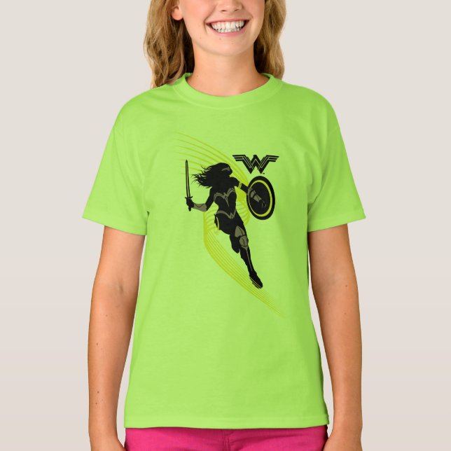 T-shirt Justice League | Wonder Woman Silhouette Icon (Devant)