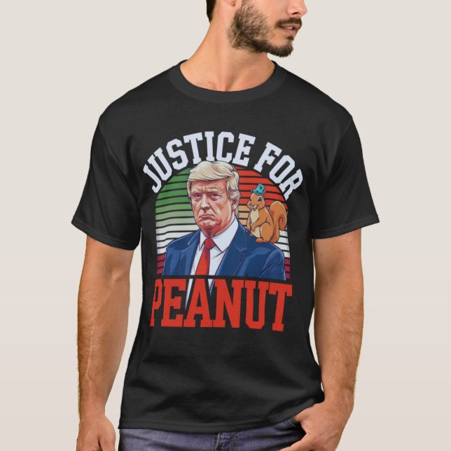 T-shirt Justice pour arachide L'écureuil Recherché trump 2 (Devant)