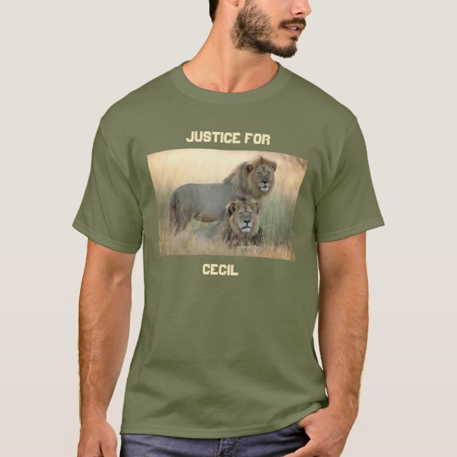 T-shirt Justice pour Cecil avec Jéricho les lions de frère (Devant)