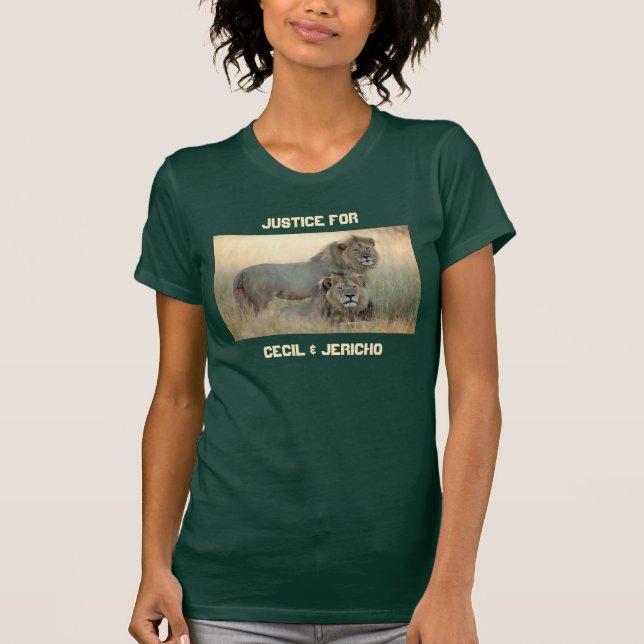 T-shirt Justice pour Cecil et Jericho frères lions (Devant)