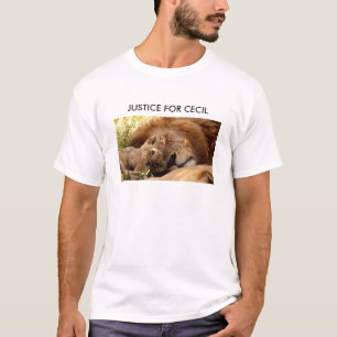 T-shirt Justice pour Cecil le Lion et son petit