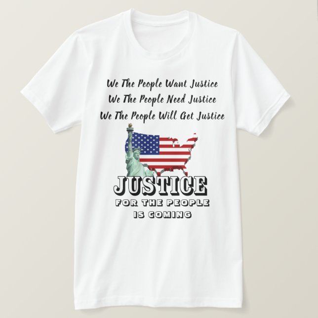 T-SHIRT JUSTICE POUR LE PEUPLE VIENT.................. (Design devant)