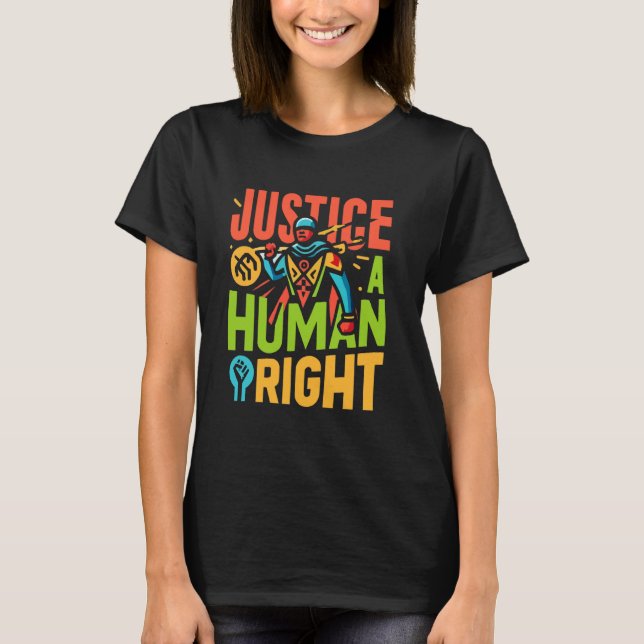 T-shirt Justice sociale Guerrier Égalité Droits de l'homme (Devant)