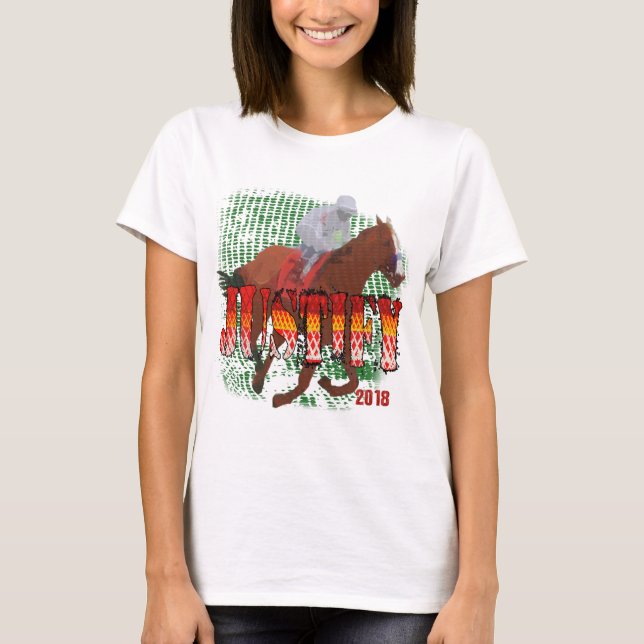 T-shirt Justifiez la course de chevaux 2018 (Devant)