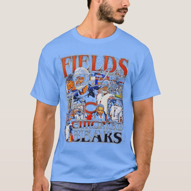 T-shirt Justin Fields Chicago Vintage Bootleg fille (Devant)