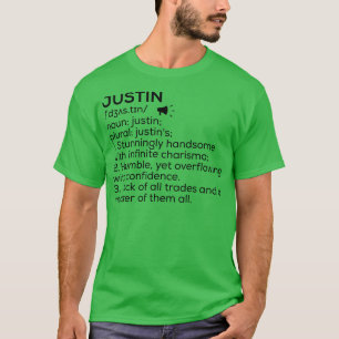 T-shirt Justin Nom Définition Justin Signification Nom Jus