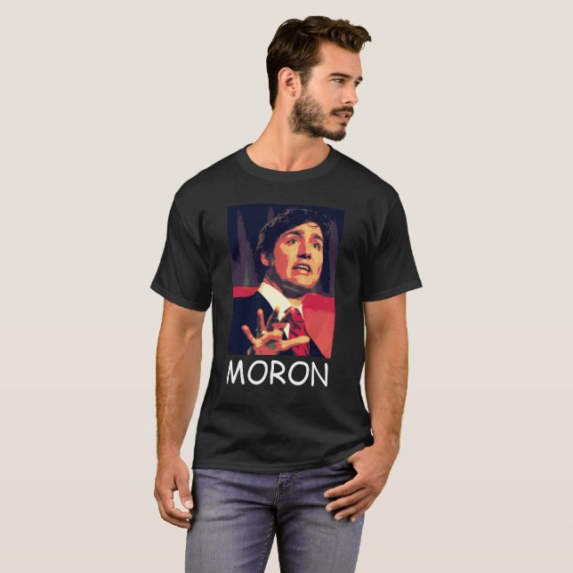 T-shirt Justin Trudeau - débile (Devant entier)