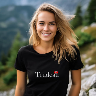 T-shirt Justin Trudeau Drapeau officiel canadien Couleur f