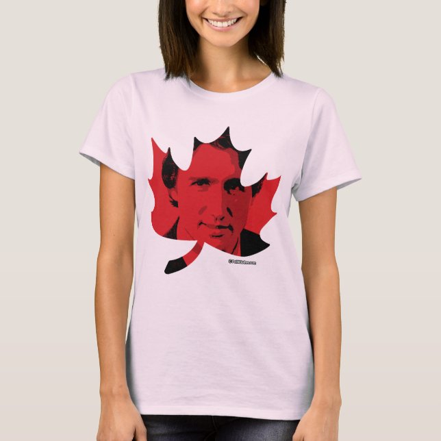 T-shirt Justin Trudeau Maple Leaf (Devant)