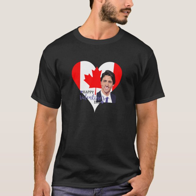T-shirt justin trudeau valentine (Devant)