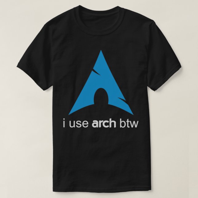 T-shirt J'utilise Arch Btw Linux (Design devant)