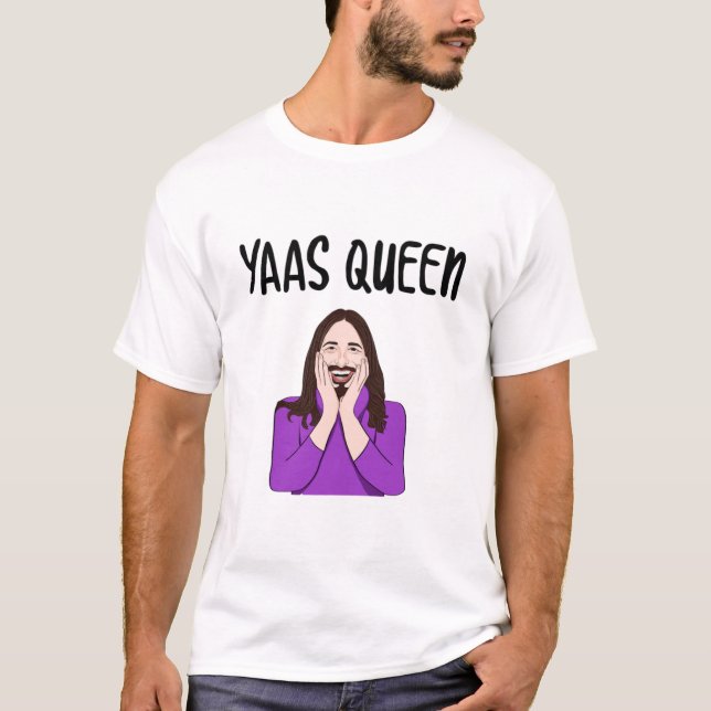 T-shirt JVN Yaas Queen 2 à col V (Devant)