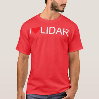 T-shirt Jx27aime LIDAR texte blanc classique