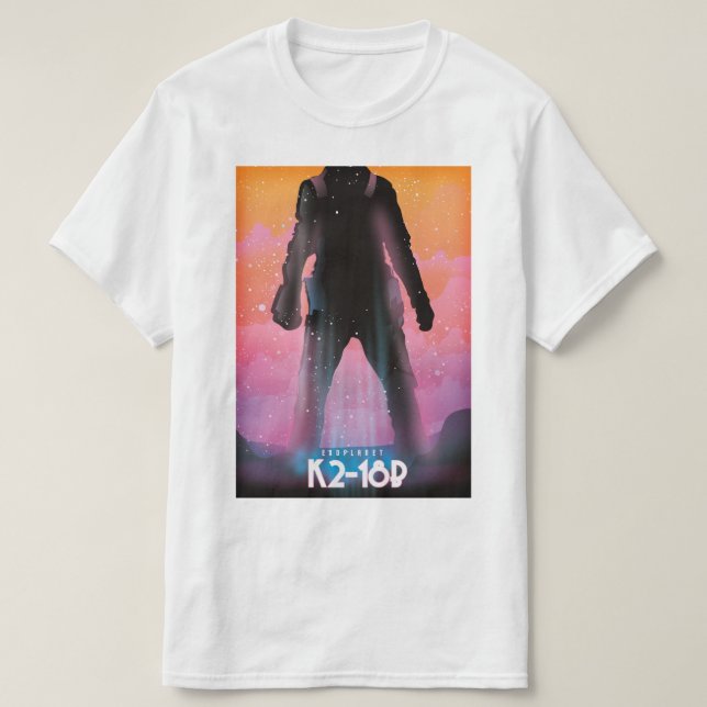 T-shirt K2-18b exoplanète art spatial (Design devant)
