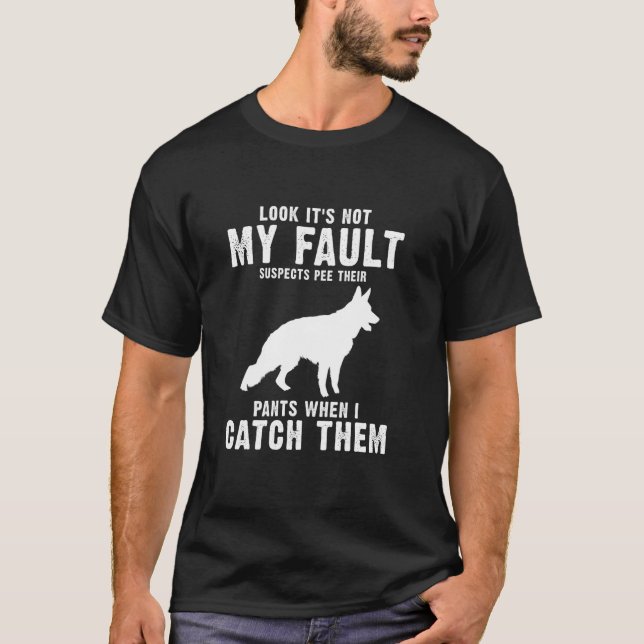 T-shirt K9 Conception d'agents de police pour la ligne ble (Devant)