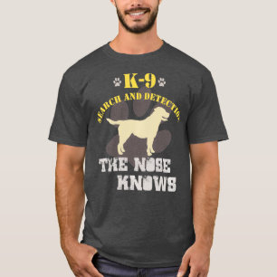 T-shirt K9 Détection Chien Labrador Retriever Sniffer Lab