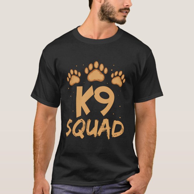 T-shirt K9 Handler de chien d'équipe Entraîneur Canine (Devant)
