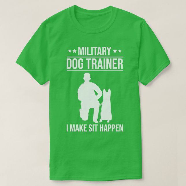 T-shirt K9 Officier de police Entraîneur de chien militair (Design devant)