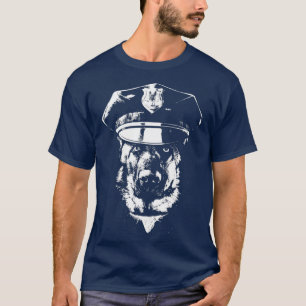 T-shirt K9 Police Chien Officier Avec Casquette