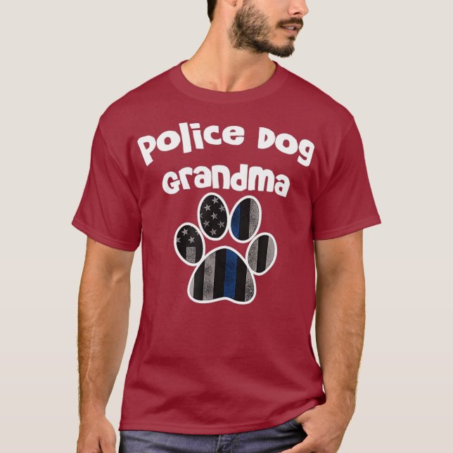 T-shirt K9 Police grand-mère police chien grand-mère Sheri (Devant)