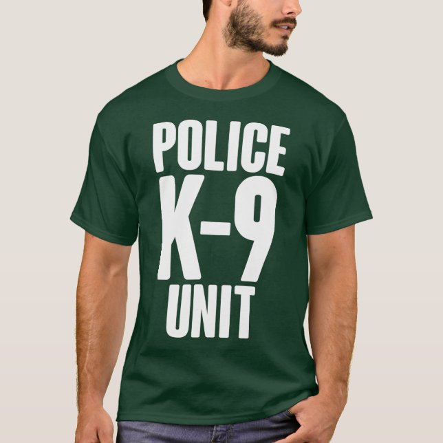 T-shirt K9 Police Halloween Costume Police Chien Handler (Devant)