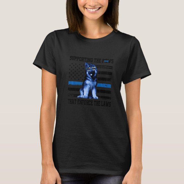 T-shirt K9 Police Officer Support Patrouilles D'Appui Enf (Devant)