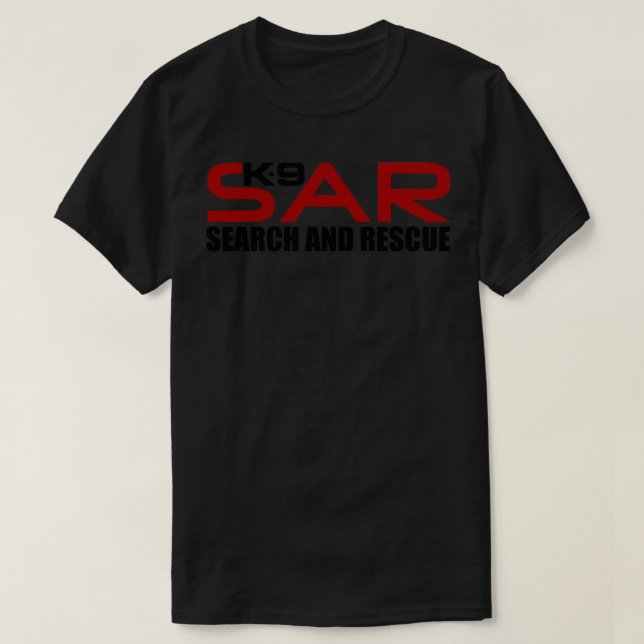 T-shirt K9 Recherche et Secourt SAR (2) (Design devant)