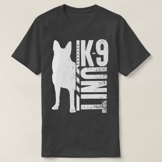 T-shirt K9 Unité berger allemand (3) (Design devant)