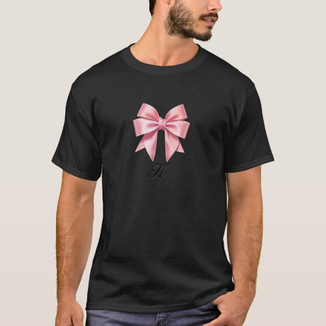 T-shirt K Bow Coquette proue petite coeur Y2K esthétique (Devant)