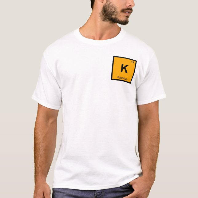 T-shirt K - Chimie du potassium Symbole du tableau périodi (Devant)