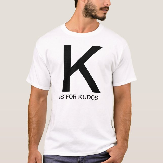 T-shirt K est pour des félicitations (Devant)