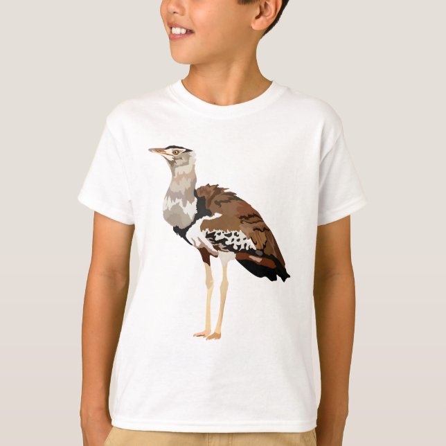 T-shirt K est pour Kori Bustard (Devant)