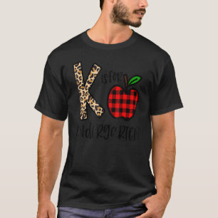 T-shirt K Est Pour L'Enseignant De La Maternelle Leopard B