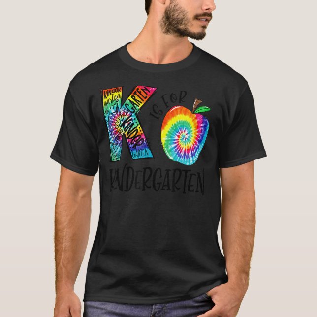 T-shirt K est pour l'enseignant de maternelle Léopard Buff (Devant)