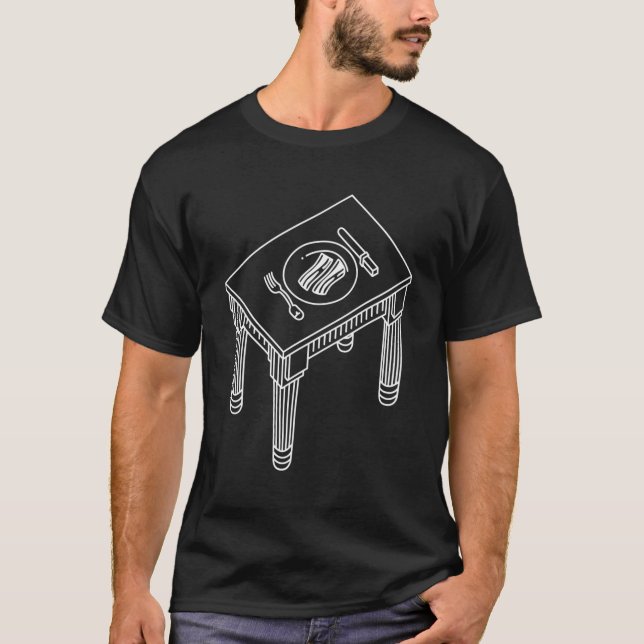 T-shirt K Floyd Animals Bacon Sur La Table (Devant)