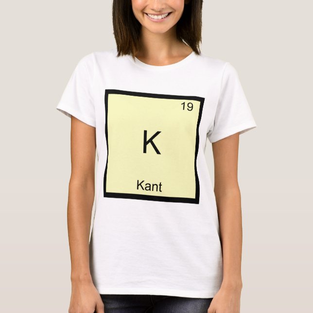 T-shirt K - Kant Funny Élément Symbole de chimie Tee (Devant)