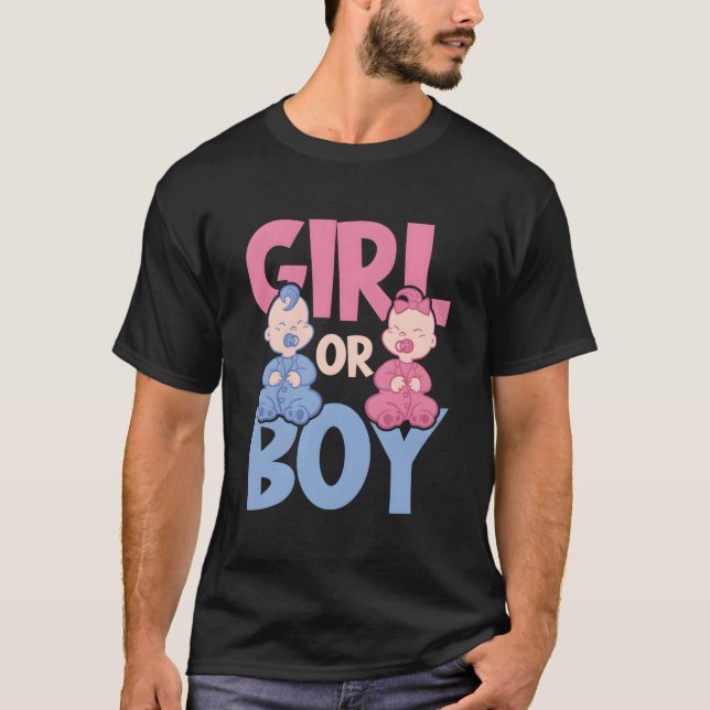 T-shirt K Or Blue Py Pregnancy Or Gender Reveal (Devant)