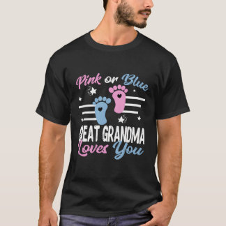 T-shirt K Ou Bleu Grand Grand-Mère Vous Aime