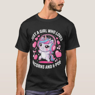 T-shirt K-p Juste une fille qui aime les licornes et K-p K