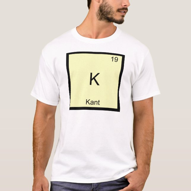 T-shirt K - Pièce en t drôle de symbole de chimie (Devant)