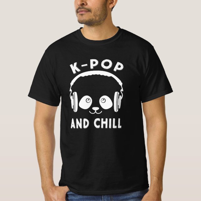 T-shirt K-Pop and Chill Shirt - Cute Kawaii Panda (Devant)